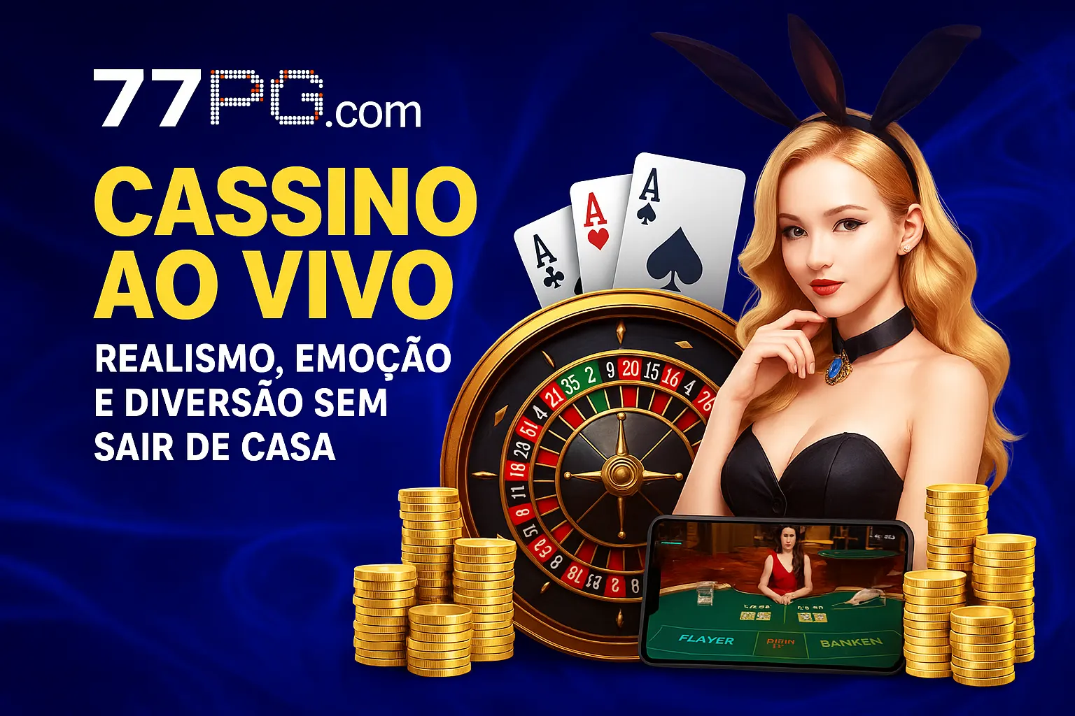 O 77PG Live Casino lança promoções regularmente